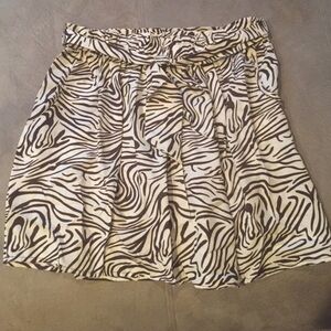 Off white and brown skirt